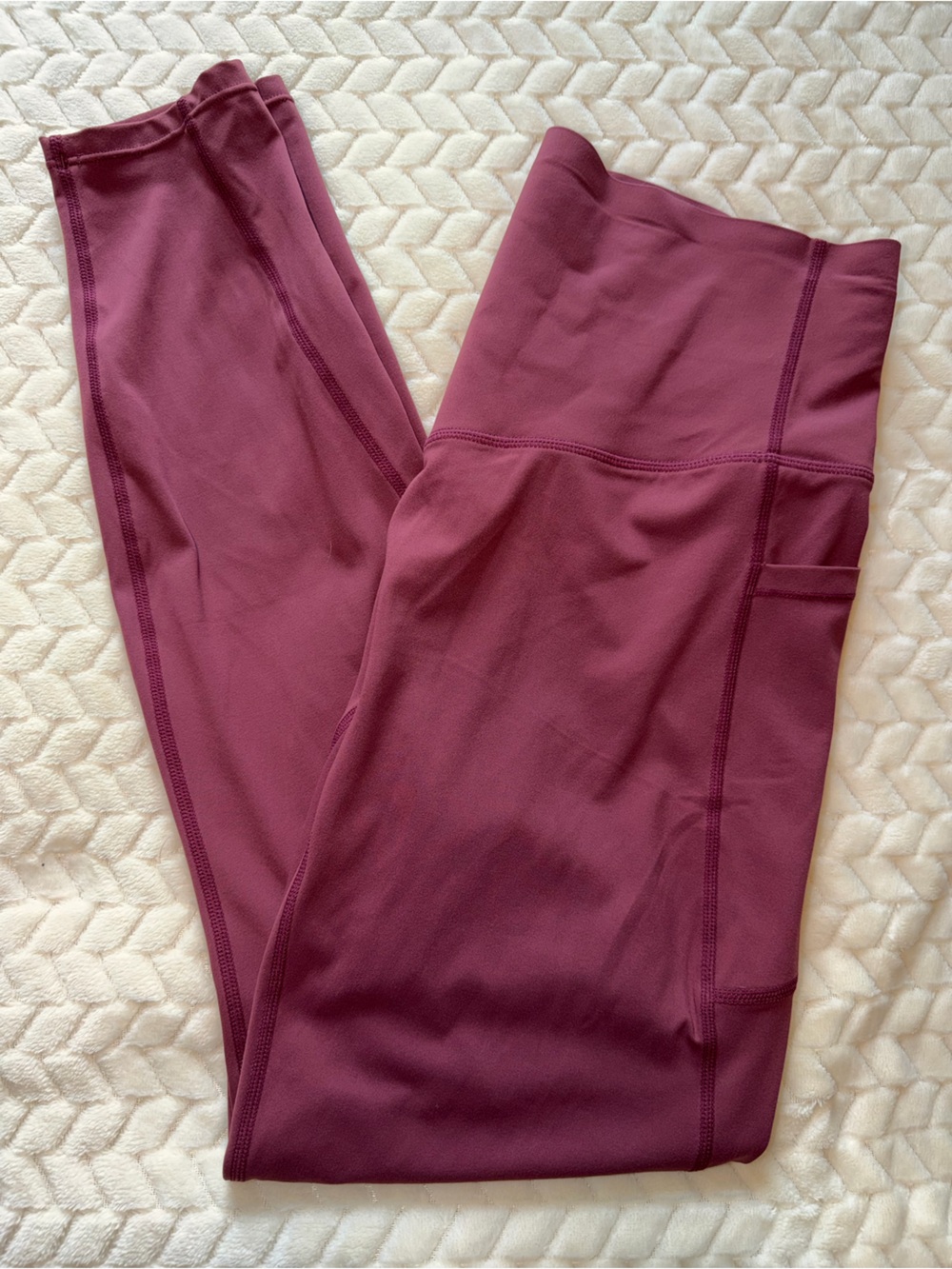 Halara Leggings Pockets Mauve Full Length 27” Inseam Size Large